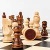Folding Chess Set Board Handmade Portable Travel Sets with Game Pieces Storage Slots for Adults and Kids (Size : 29cm) (34cm) view 2
