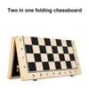Folding Chess Set Board Handmade Portable Travel Sets with Game Pieces Storage Slots for Adults and Kids (Size : 29cm) (34cm) view 3