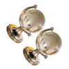 ERINGOGO 2pcs Crystal Globe Gold Decor Ornament Gold Trim Delicate Globe Model Round Geographic Educational Decor Desktop Pujiang High Borosilicate Glass Mini view 1