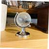 ERINGOGO 2pcs Crystal Globe Gold Decor Ornament Gold Trim Delicate Globe Model Round Geographic Educational Decor Desktop Pujiang High Borosilicate Glass Mini view 4