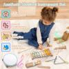 Baby Musical Instruments - Neutral Colors Musical Toys for Toddlers 1-3, Montessori Wooden Percussion Instruments Set with Modern Boho Xylophone Tambourine, Kids Preschool Educational Birthday Gifts view 2