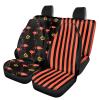PinUp Angel Red Flamingo Black Stripes Print Cute Patterned Full Seat Covers Sets for Cars Trucks SUV, Universal Fit Floral Stripes Cow Printed Premium Interior Car Seat Cover view 1