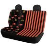 PinUp Angel Red Flamingo Black Stripes Print Cute Patterned Full Seat Covers Sets for Cars Trucks SUV, Universal Fit Floral Stripes Cow Printed Premium Interior Car Seat Cover view 3