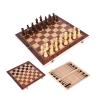 3 in 1 Chess Set Checkers Indoor Chess Wooden Folding Chessboard Chess Pieces Chessman Portable Board Game Set (Color : 29x29cm) (44x44cm) view 3