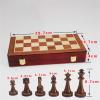 11 Inches with Metal Chess Pieces Handmade Portable Travel Sets with Game Storage Slots Folding Portable Board Game Set view 2