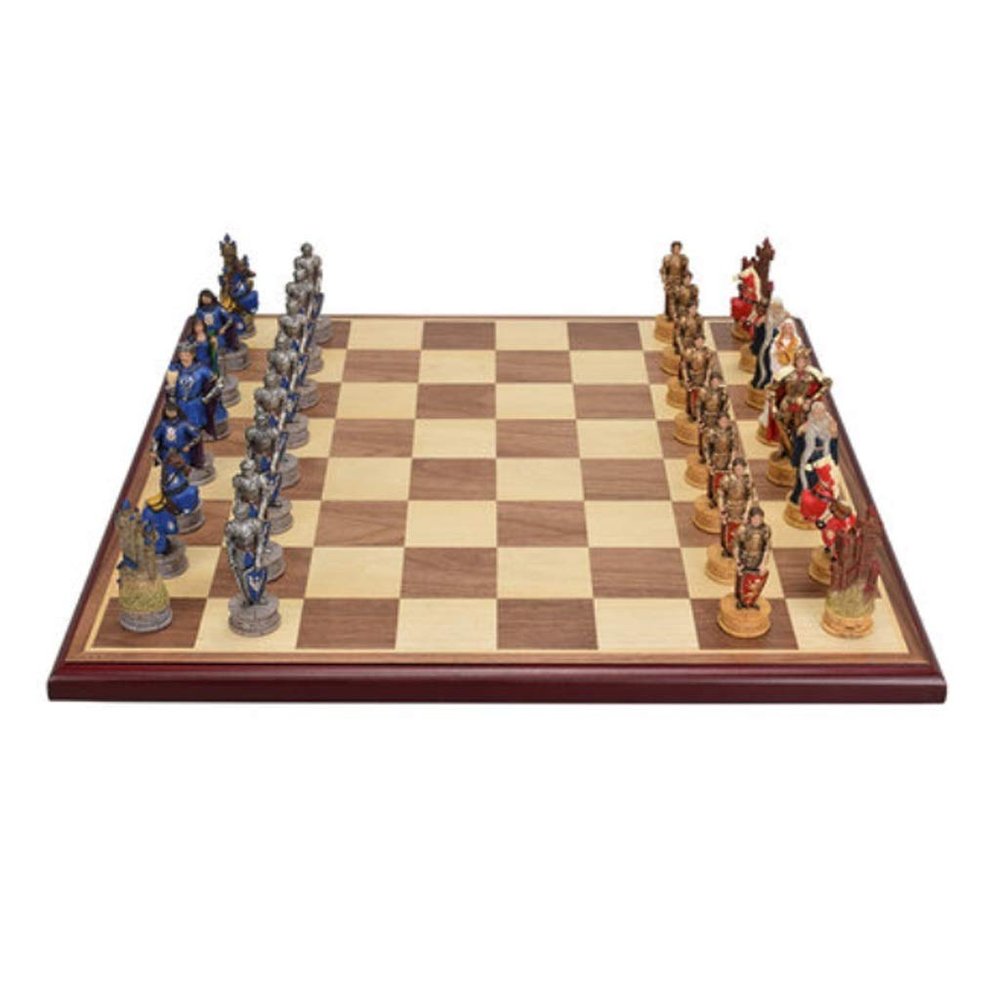 Wooden Chess Luxury Travel Chess Set Resin Chess Pieces Children and Adults Educational Toys Home Decoration Chess Set (Color : B Chess Pieces) (A Chess Pieces+a Chessboard)