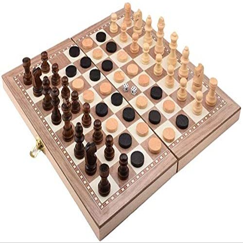 29.5X29Cm Wooden Foldable Chess Portable Three-Dimensional Chess Piece for Adults Educational Entertainment Toys for Children