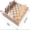 29.5X29Cm Wooden Foldable Chess Portable Three-Dimensional Chess Piece for Adults Educational Entertainment Toys for Children view 2