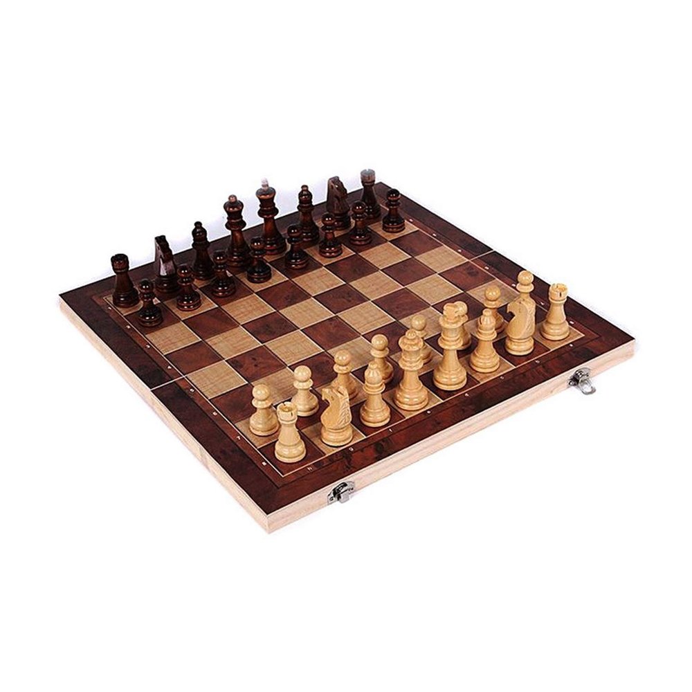 3 in 1 Set Board Travel Games Chess Backgammon Draughts Entertainment Portable Board Game Set