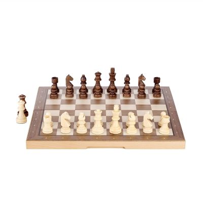 Chess Set Luxury Chess Armory Match Dedicated Chess Set Ornaments Travel Folding Board Games Portable Gifts for Kids and Teens Board Game (Color : Solid Wood) (Solid Wood)