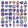 100pcs Cool Neon Stickers for Kids Teens Waterproof Vinyl Stickers for Water Bottle Scrapbook Laptop Skateboard Guitar Phone Case view 2