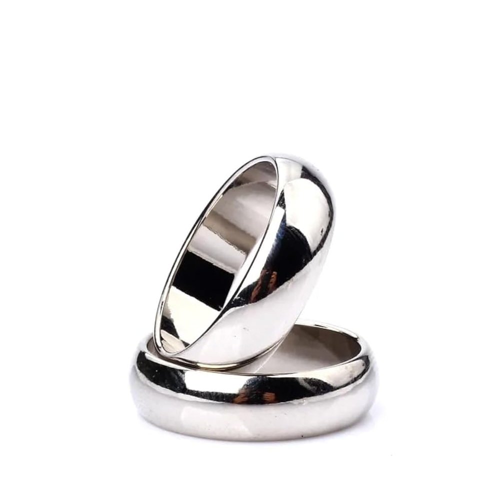 blue-ther 1 pcs Silver Cambered PK Ring Magnetic Ring PK Ring Magic Show Magic Props Magic Tricks (20mm)