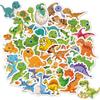 100pcs Cute Cartoon Dinosaur Stickers for Kids Waterproof Vinyl Dino Stickers for Water Bottle Scrapbook Laptop Skateboard Computer for Teens Kids Girls view 1