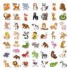 100pcs Cartoon Animal Stickers for Kids Waterproof Vinyl Stickers for Water Bottle Scrapbook Laptop Skateboard Computer Classroom Reward for Teens Boys Girls view 3
