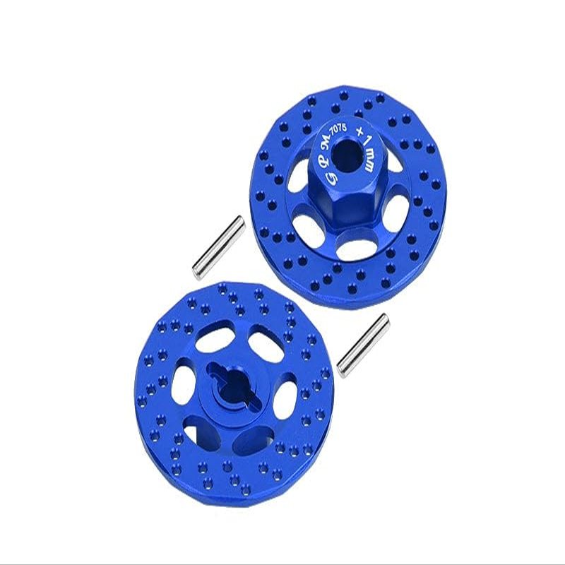 Aluminum 7075 +1mm Hex with Brake Disk for Traxxas 1:10 Ford GT 4-TEC 2.0 83056-4/4-TEC 3.0 Corvette STINGARY 93054-4 Upgrade Parts - Blue