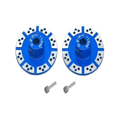Aluminum 7075 +1.5mm Hex with Brake Disk with Silver Lining for Losi 1:10 Baja REY-LOS03008 / Rock REY-LOS03009 / Baja Rey 2.0-LOS03046 Upgrades - Blue