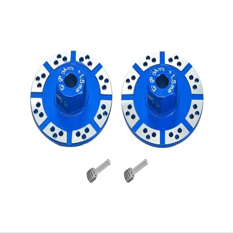 Aluminum 7075 +1.5mm Hex with Brake Disk with Silver Lining for Losi 1:10 Baja REY-LOS03008 / Rock REY-LOS03009 / Baja Rey 2.0-LOS03046 Upgrades - Blue
