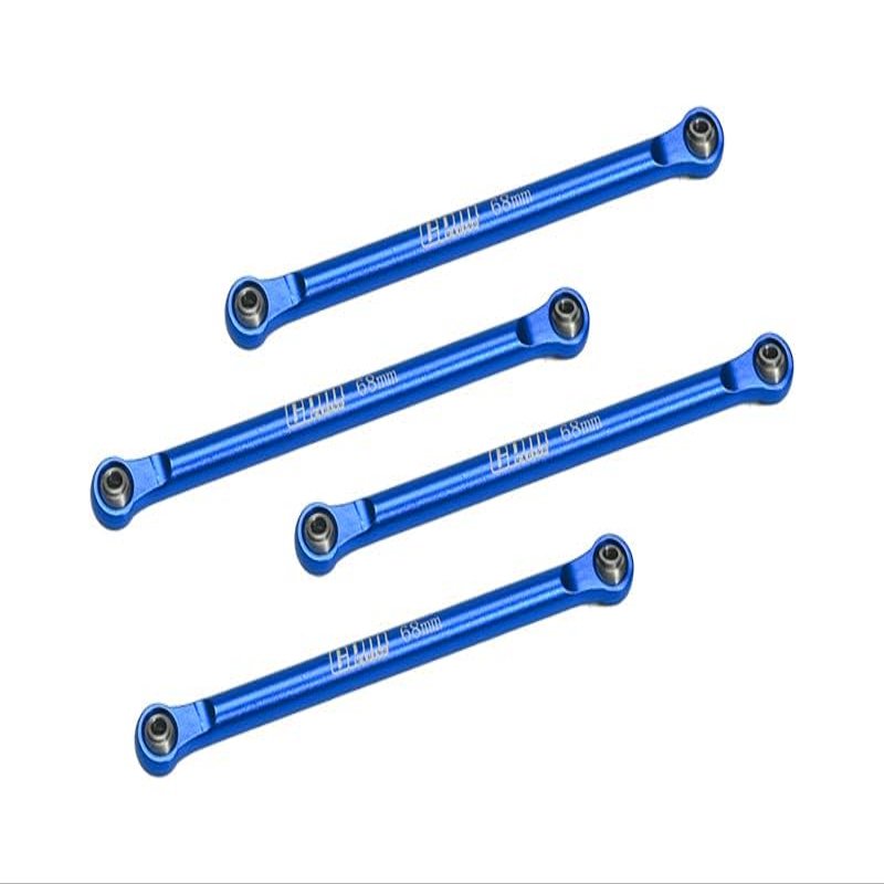 Aluminum 7075 Upper 4-Link Bar Set for Losi 1/18 Mini LMT 4X4 Brushed Monster Truck RTR-LOS01026 Upgrade Parts - Blue