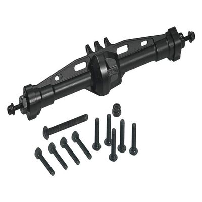 Aluminum 7075 Rear Straight Axle Housing for Axial 1/10 SCX10 Pro 4X4 Scaler Rock Crawler Kit AXI03028 Upgrades - Black