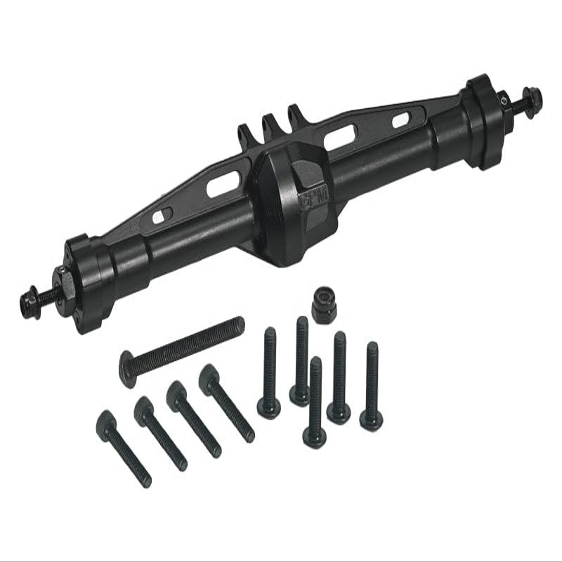 Aluminum 7075 Rear Straight Axle Housing for Axial 1/10 SCX10 Pro 4X4 Scaler Rock Crawler Kit AXI03028 Upgrades - Black