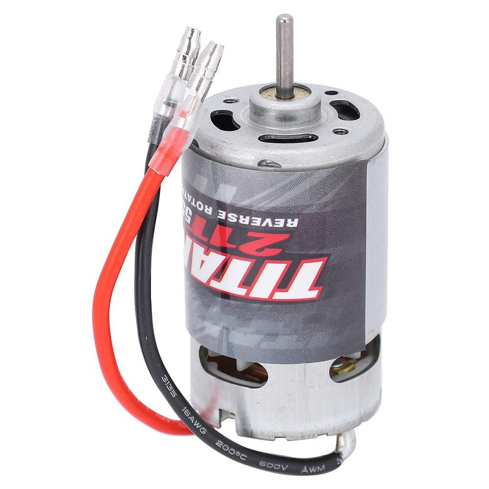 Pilipane Motor 21T 550 Brushed Motor, Brushed Motor with 60A Brushed ESC Electric Speed Controller Replacement, Motor RC Replacement Accessory Fit for traxx as 1/10 RC Car, RC Motor