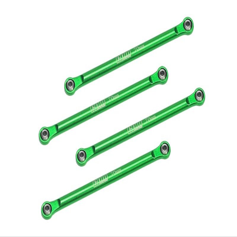 Aluminum 7075 Lower 4-Link Bar Set for Losi 1/18 Mini LMT 4X4 Brushed Monster Truck RTR-LOS01026 Upgrade Parts - Green