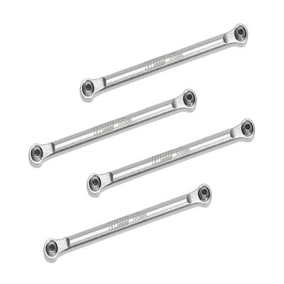 Aluminum 7075 Upper 4-Link Bar Set for Losi 1/18 Mini LMT 4X4 Brushed Monster Truck RTR-LOS01026 Upgrade Parts - Silver