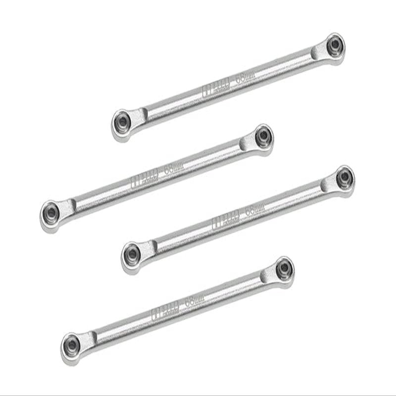 Aluminum 7075 Upper 4-Link Bar Set for Losi 1/18 Mini LMT 4X4 Brushed Monster Truck RTR-LOS01026 Upgrade Parts - Silver