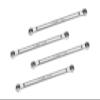 Aluminum 7075 Upper 4-Link Bar Set for Losi 1/18 Mini LMT 4X4 Brushed Monster Truck RTR-LOS01026 Upgrade Parts - Silver view 1