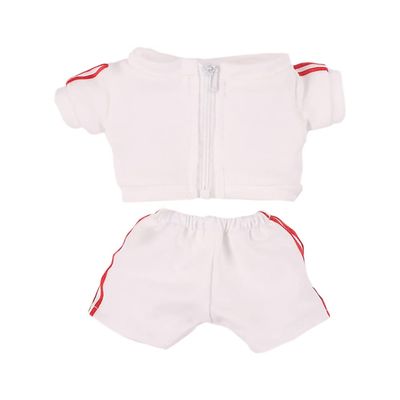 niannyyhouse 10cm 15cm Plush Doll Clothes Solid Color Coat Pants Sportswear Outfit Dolls Accessories Dress Up (White-10cm)