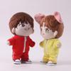 niannyyhouse 10cm 15cm Plush Doll Clothes Solid Color Coat Pants Sportswear Outfit Dolls Accessories Dress Up (White-10cm) view 3