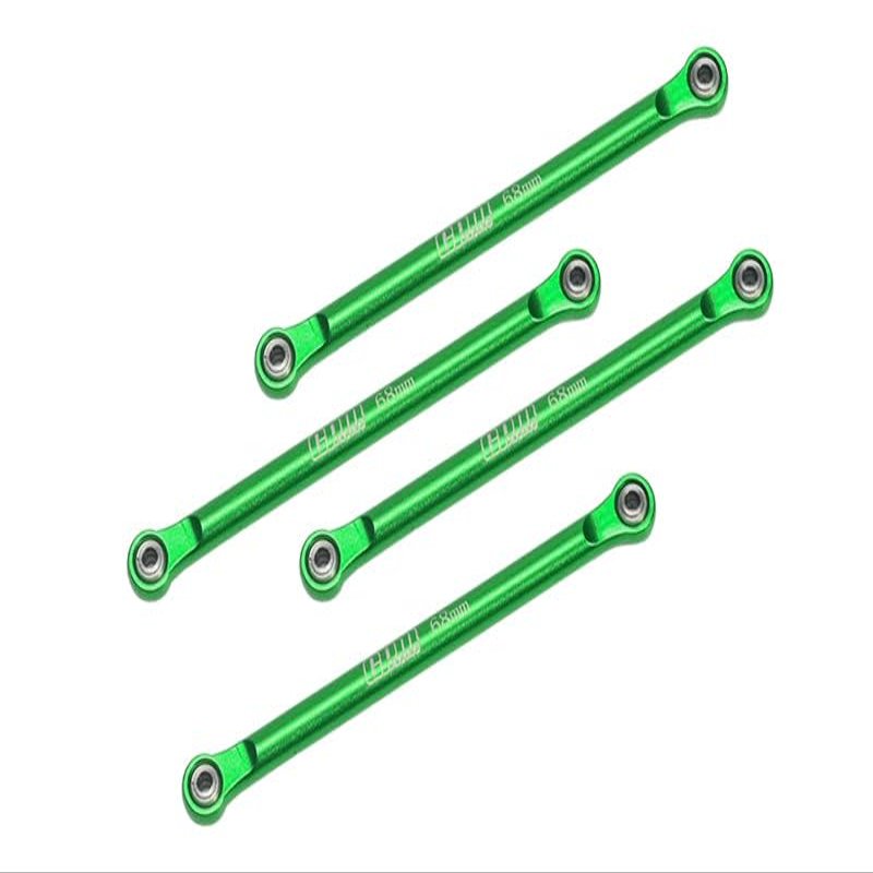 Aluminum 7075 Upper 4-Link Bar Set for Losi 1/18 Mini LMT 4X4 Brushed Monster Truck RTR-LOS01026 Upgrade Parts - Green