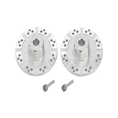 Aluminum 7075 +1.5mm Hex with Brake Disk with Silver Lining for Losi 1:10 Baja REY-LOS03008 / Rock REY-LOS03009 / Baja Rey 2.0-LOS03046 Upgrades - Silver