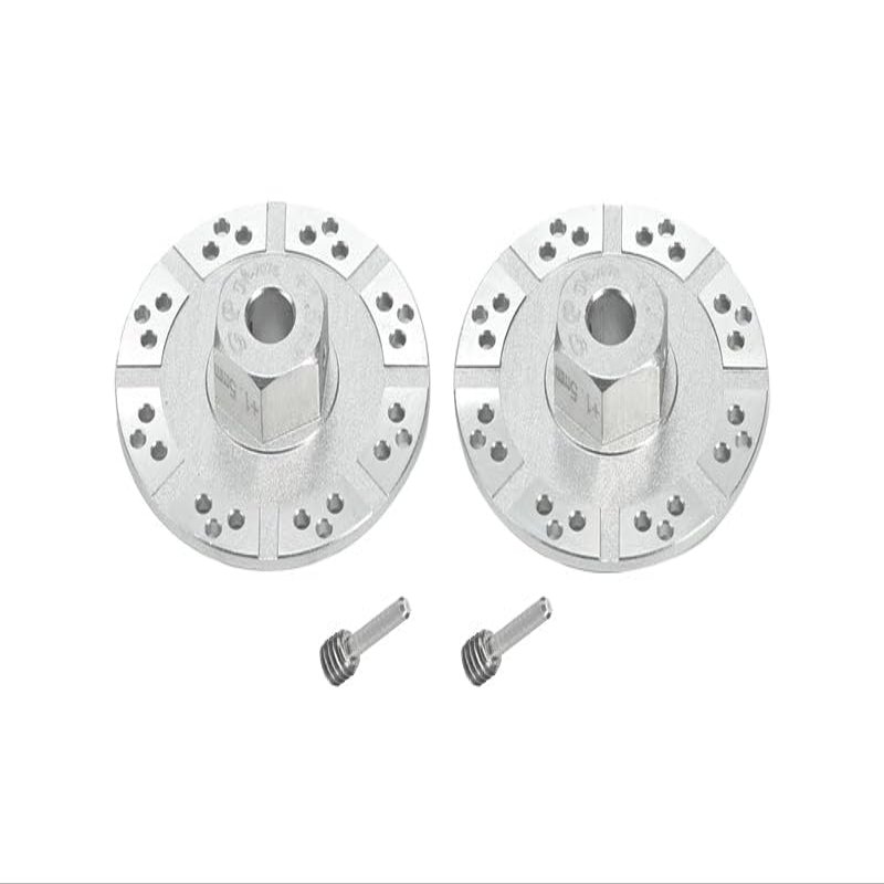 Aluminum 7075 +1.5mm Hex with Brake Disk with Silver Lining for Losi 1:10 Baja REY-LOS03008 / Rock REY-LOS03009 / Baja Rey 2.0-LOS03046 Upgrades - Silver