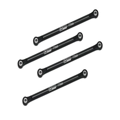 Aluminum 7075 Lower 4-Link Bar Set for Losi 1/18 Mini LMT 4X4 Brushed Monster Truck RTR-LOS01026 Upgrade Parts - Black