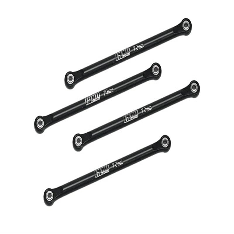 Aluminum 7075 Lower 4-Link Bar Set for Losi 1/18 Mini LMT 4X4 Brushed Monster Truck RTR-LOS01026 Upgrade Parts - Black
