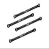 Aluminum 7075 Lower 4-Link Bar Set for Losi 1/18 Mini LMT 4X4 Brushed Monster Truck RTR-LOS01026 Upgrade Parts - Black view 1
