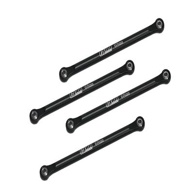 Aluminum 7075 Upper 4-Link Bar Set for Losi 1/18 Mini LMT 4X4 Brushed Monster Truck RTR-LOS01026 Upgrade Parts - Black