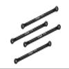 Aluminum 7075 Upper 4-Link Bar Set for Losi 1/18 Mini LMT 4X4 Brushed Monster Truck RTR-LOS01026 Upgrade Parts - Black view 1