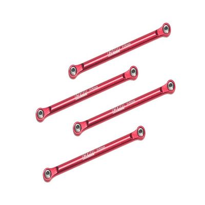 Aluminum 7075 Upper 4-Link Bar Set for Losi 1/18 Mini LMT 4X4 Brushed Monster Truck RTR-LOS01026 Upgrade Parts - Red