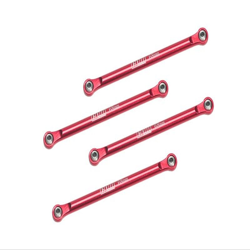 Aluminum 7075 Upper 4-Link Bar Set for Losi 1/18 Mini LMT 4X4 Brushed Monster Truck RTR-LOS01026 Upgrade Parts - Red