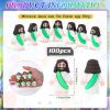 Bememo 100 Pcs Jesus Toys Original Design Mini Rubber Little Jesus Figurine to Hide and Seek Religious Party Favors Sunday School Craft Baptism Gifts for Easter Egg Stuffers(Green) view 2