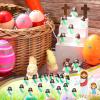 Bememo 100 Pcs Jesus Toys Original Design Mini Rubber Little Jesus Figurine to Hide and Seek Religious Party Favors Sunday School Craft Baptism Gifts for Easter Egg Stuffers(Green) view 3