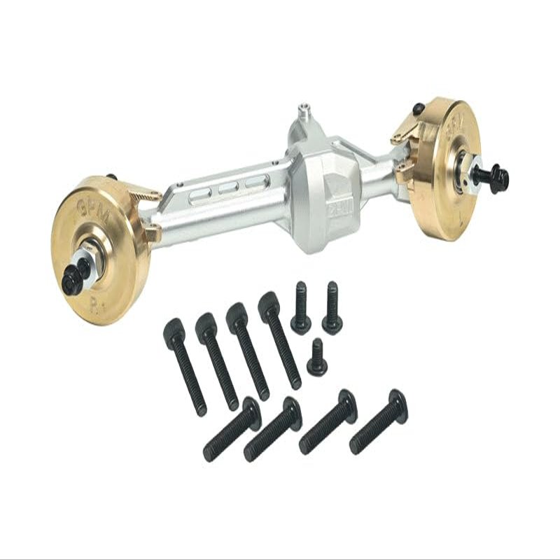Aluminum 7075 Brass Front Straight Axle Housing for Axial 1/10 SCX10 Pro 4X4 Scaler Rock Crawler Kit AXI03028 Upgrades - Silver