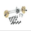 Aluminum 7075 Brass Front Straight Axle Housing for Axial 1/10 SCX10 Pro 4X4 Scaler Rock Crawler Kit AXI03028 Upgrades - Silver view 2