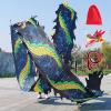 Kunovo Dragon Poi Black Dragon Poi Flinging Ribbon, Outside Sports Dance Dragon Streamer Wu Long Kites, Seniors Dragon Spinning Ribbons for Parks/Yards/Squares (Size : 10 m (33 ft)) view 1