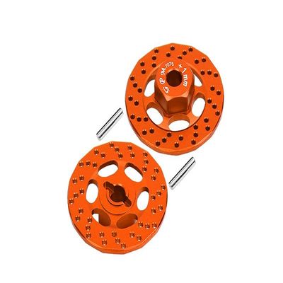 Aluminum 7075 +1mm Hex with Brake Disk for Traxxas 1:10 Ford GT 4-TEC 2.0 83056-4/4-TEC 3.0 Corvette STINGARY 93054-4 Upgrade Parts - Orange