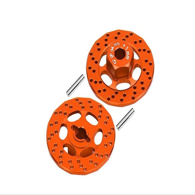 Aluminum 7075 +1mm Hex with Brake Disk for Traxxas 1:10 Ford GT 4-TEC 2.0 83056-4/4-TEC 3.0 Corvette STINGARY 93054-4 Upgrade Parts - Orange