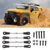 Pilipane Metal Adjust Length Servo Linkage Steering Link Rod, Adjust Turnbuckles Camber Linkage Rod Ends, 4pcs RC Steering Tie Rod for 1/10 RC Offroad Car view 2