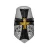 Handcrafted Metal Knight Headgear LARP Crusader Helmet Historical Replica Headpiece Templar Cross Knight Helmet Medieval Costume Armor Authentic Crusader Head Wear view 1
